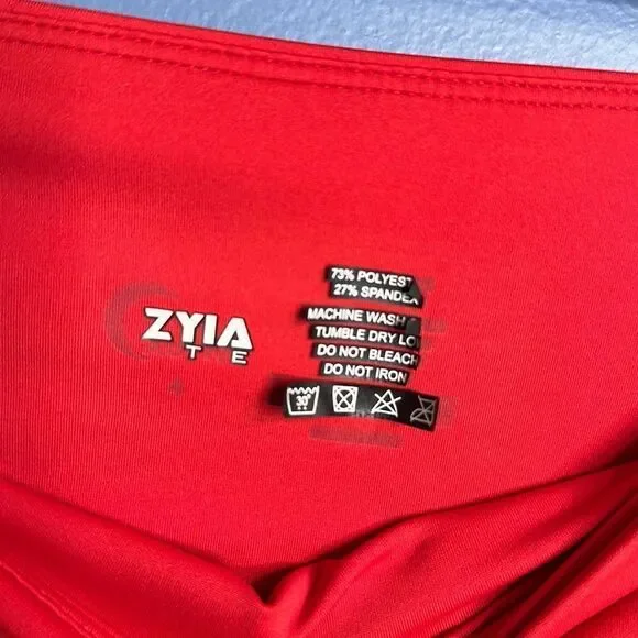 Zyia Active Light N Tight Leggings Capri Red Size 4 - Picture 4 of 6